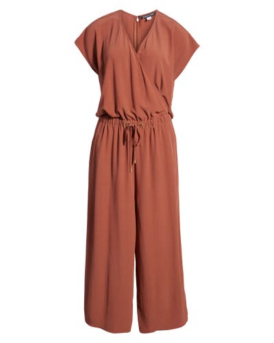 Eileen Fisher - Green Solid Jumpsuit Linen Ramie Organic Cotton | SilkRoll